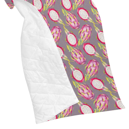 Dragonfruit Pattern Print Design DF03 Premium Quilt