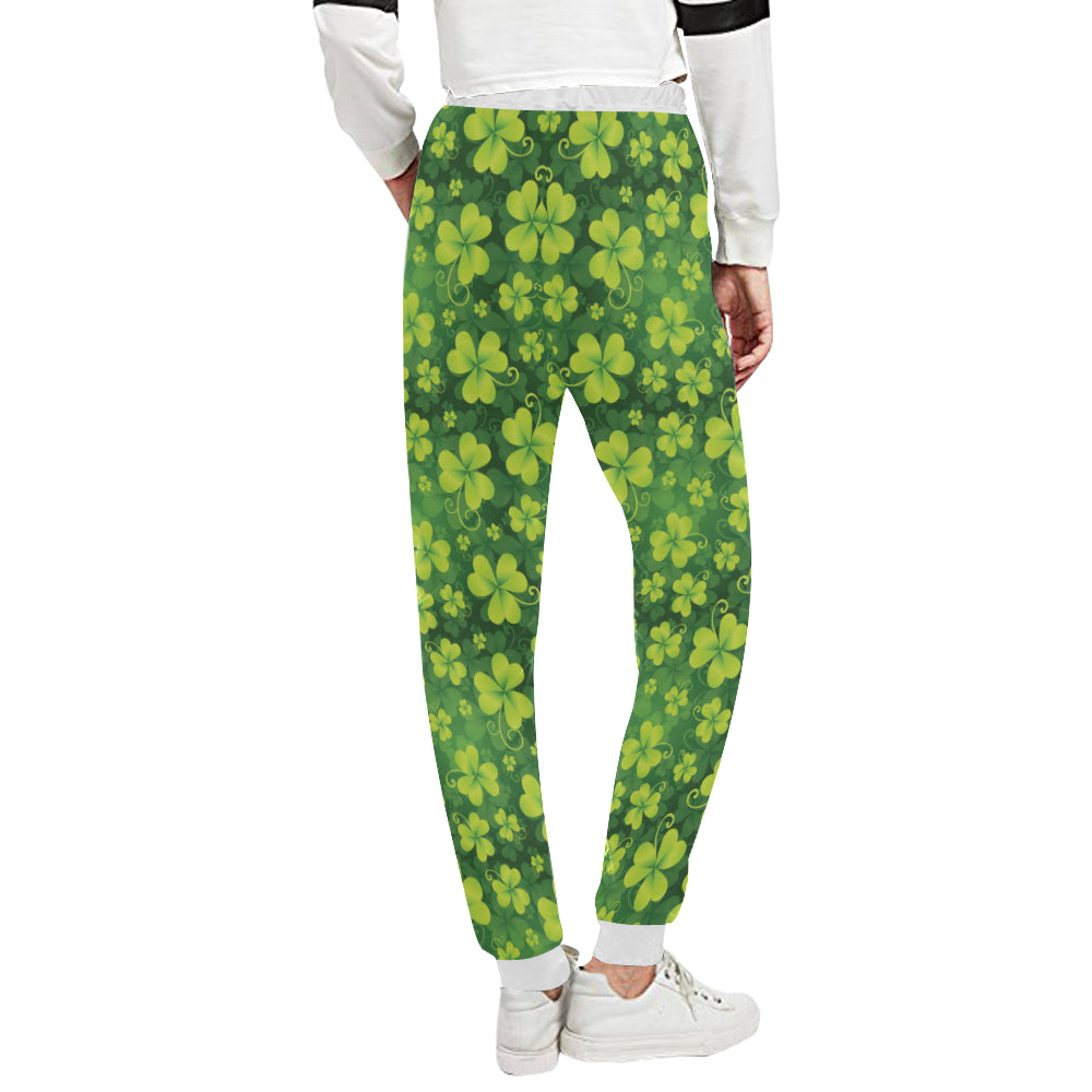 Shamrock Clover Print Unisex Sweatpants