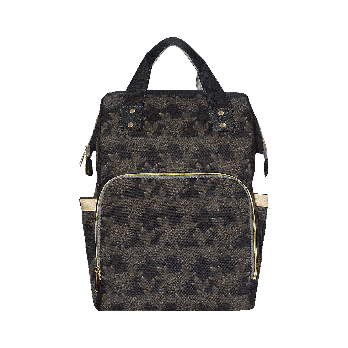 Dahlia Pattern Print Design DH04 Diaper Bag Backpack