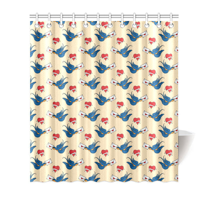 Swallow Bird Pattern Print Design 05 Shower Curtain