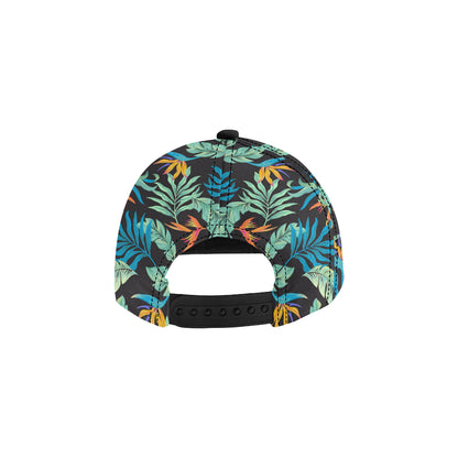 Tropical Palm Leaves Hawaiian Flower Snapback Cap