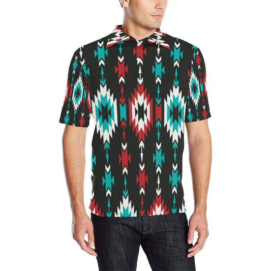 Native Pattern Print Design A08 Men Polo Shirt