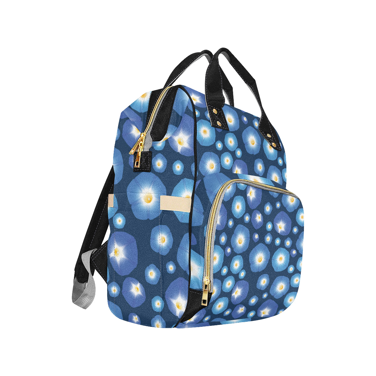Morning Glory Pattern Print Design 02 Diaper Bag Backpack