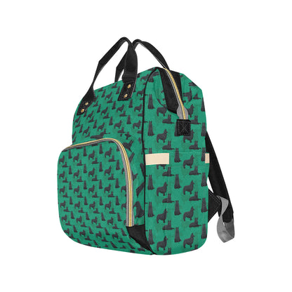 Belgian Sheepdog Pattern Print Design 01 Diaper Bag Backpack