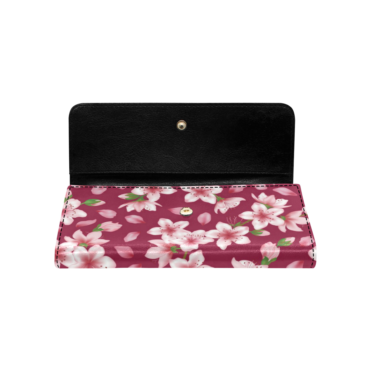 Cherry Blossom Pattern Print Design CB06 Women's Trifold Wallet