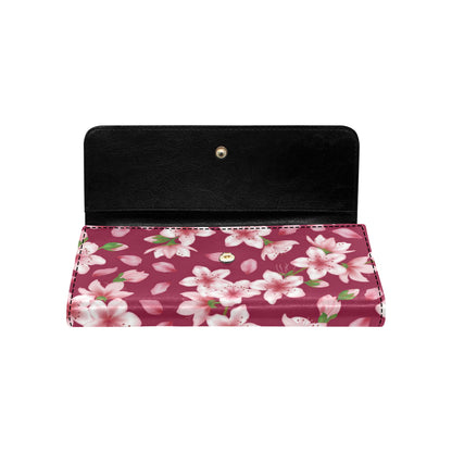 Cherry Blossom Pattern Print Design CB06 Women's Trifold Wallet