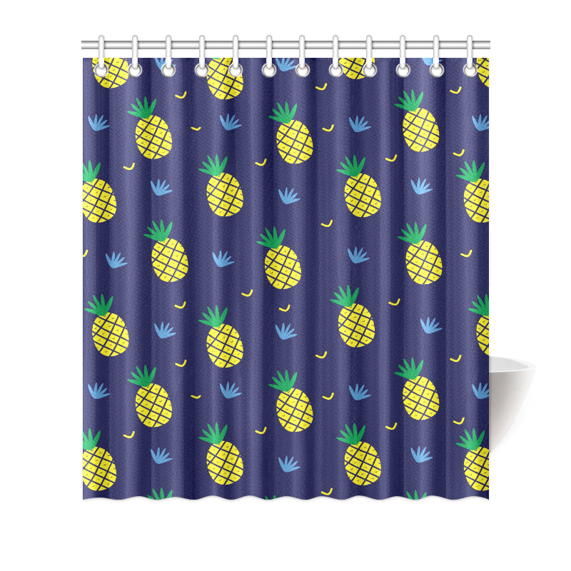 Pineapple Pattern Print Design A01 Shower Curtain