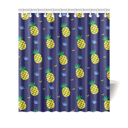 Pineapple Pattern Print Design A01 Shower Curtain