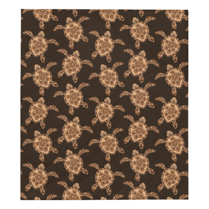 Tribal Sea Turtle Pattern Print Design T09 Premium Quilt
