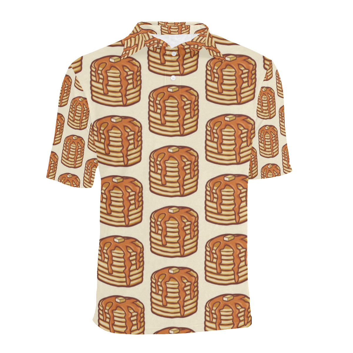 Pancake Pattern Print Design A02 Men Polo Shirt