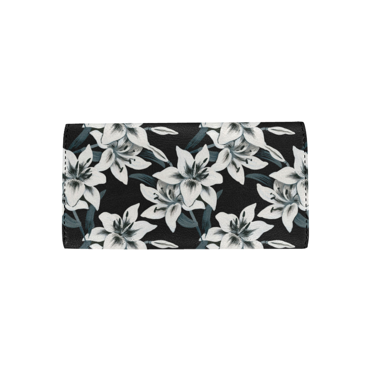 Lily Pattern Print Design 03 Women's Trifold Wallet