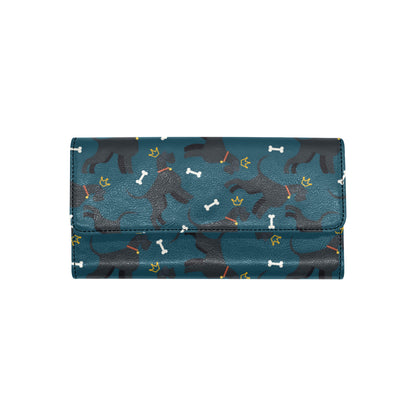 Schnauzers Pattern Print Design A04 Women's Trifold Wallet