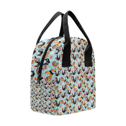Rooster Themed Design Insulated Lunch Bag