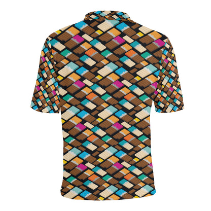 Chocolate Pattern Print Design 02 Men Polo Shirt