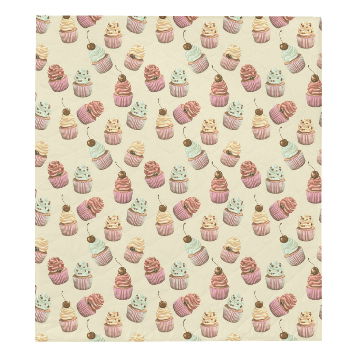 Cupcake Pattern Print Design 04 Premium Quilt