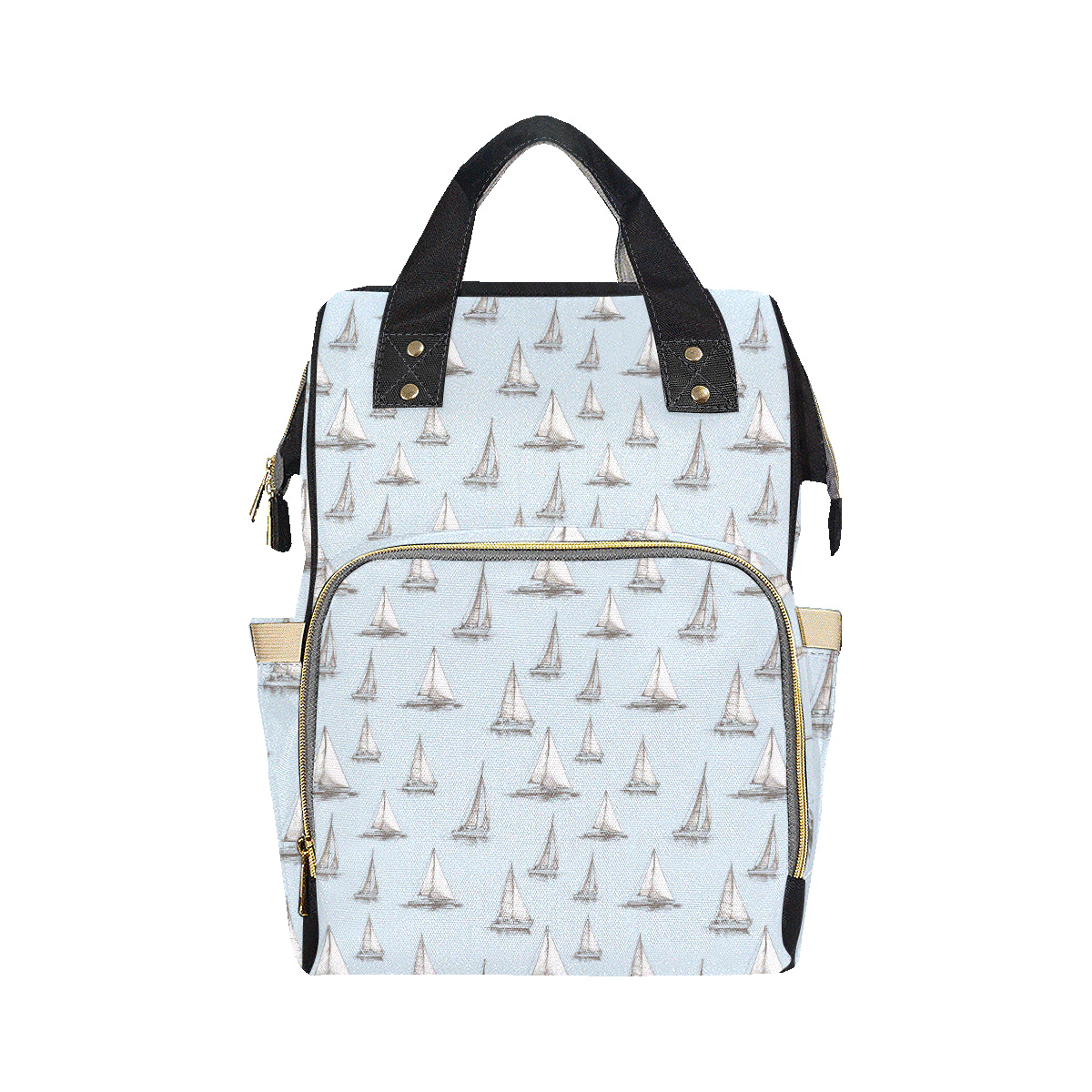 Sailing Ships Pattern Print Design A01 Diaper Bag Backpack