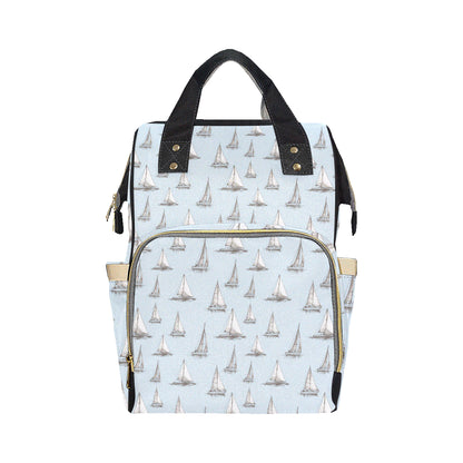Sailing Ships Pattern Print Design A01 Diaper Bag Backpack