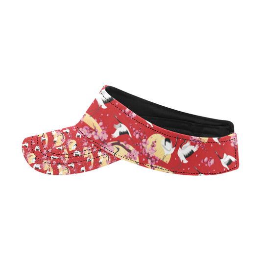 Crane Pattern Print Design 04 Unisex Sun Visor
