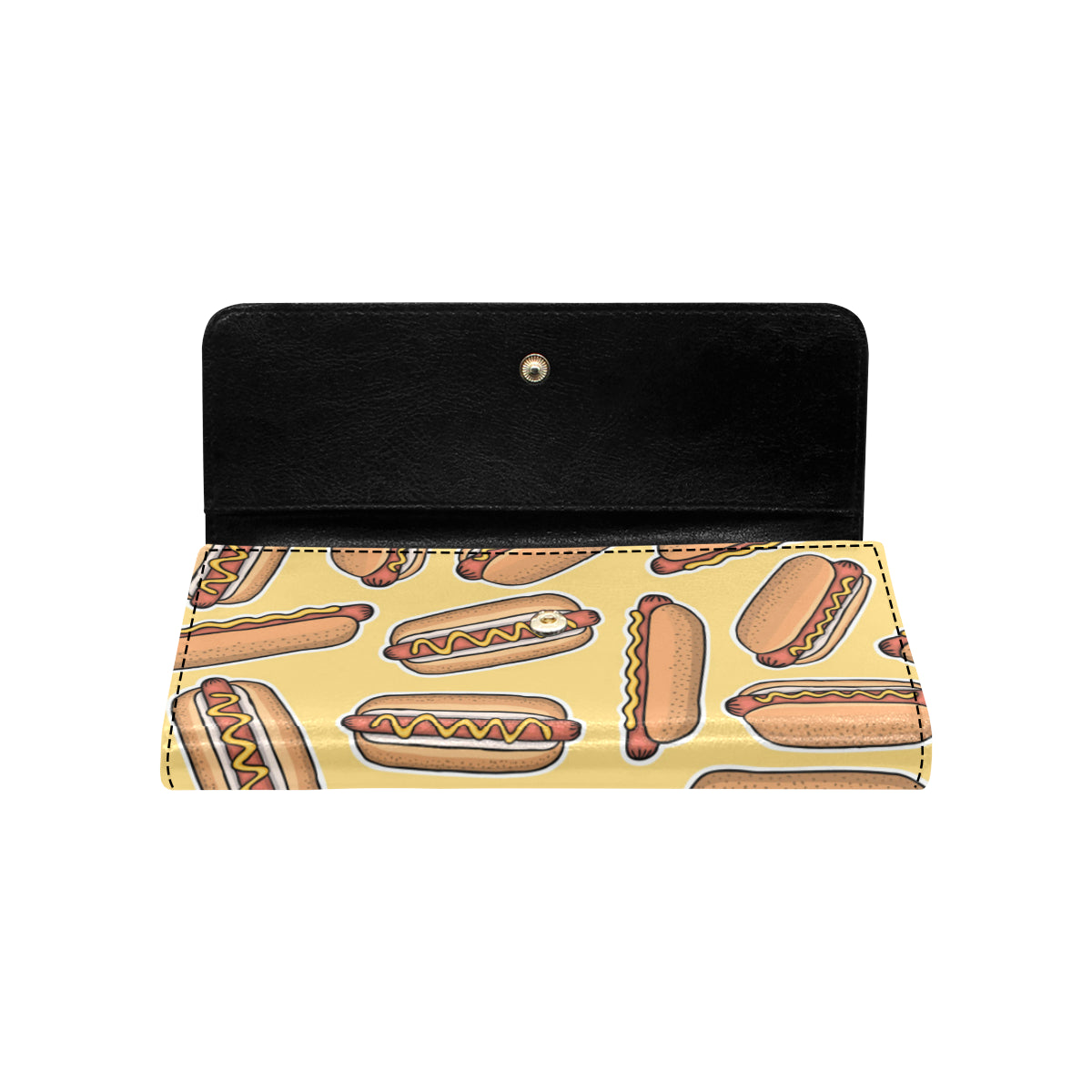 Hot Dog Pattern Print Design 01 Women's Trifold Wallet