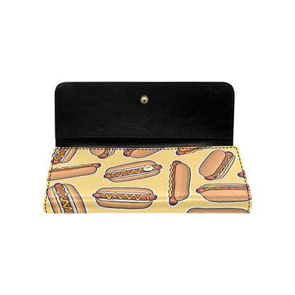 Hot Dog Pattern Print Design 01 Women's Trifold Wallet