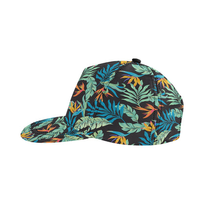 Tropical Palm Leaves Hawaiian Flower Snapback Cap