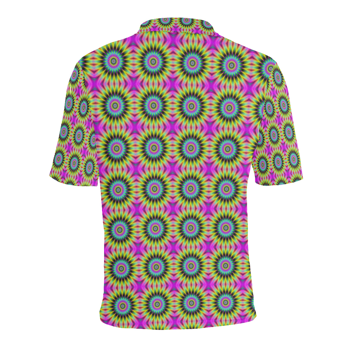 Optical illusion Flower Rainbow Style Men Polo Shirt