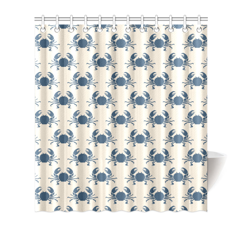 Crab Pattern Print Design 02 Shower Curtain