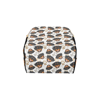 Rottweiler Pattern Print Design A03 Diaper Bag Backpack