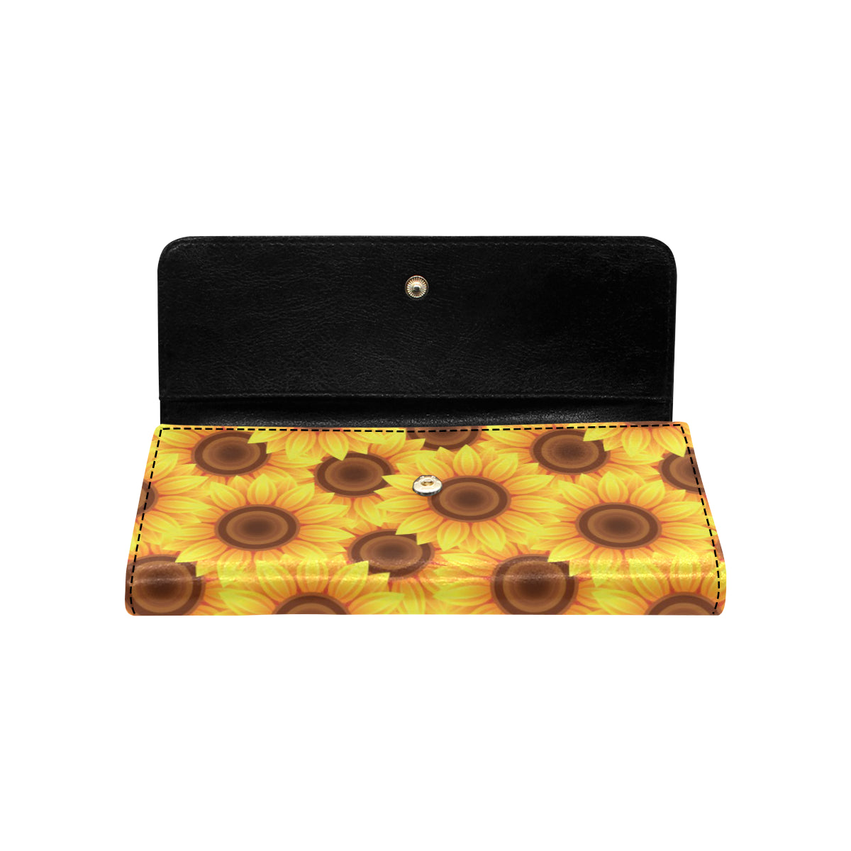 Sunflower Pattern Print Design SF07 Women's Trifold Wallet