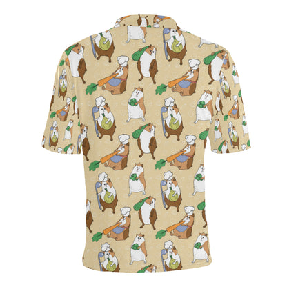Guinea Pig Pattern Print Design 03 Men Polo Shirt