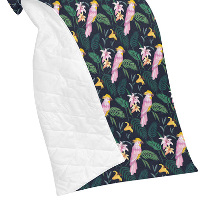 Cockatoo Pattern Print Design 03 Premium Quilt