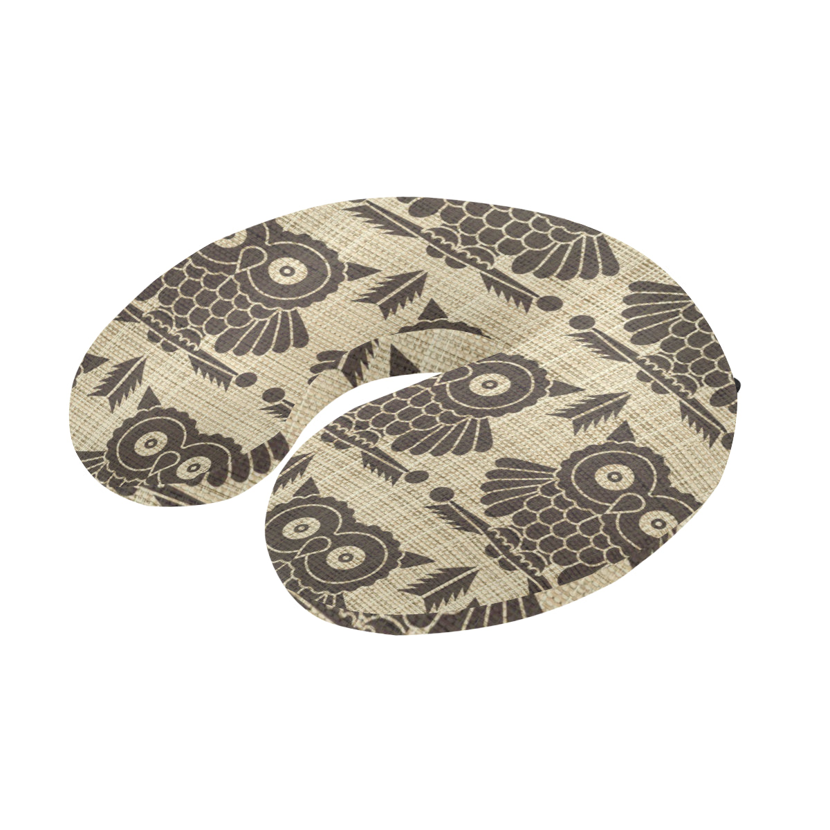 Owl Pattern Print Design A01 U-Shaped Travel Neck Pillow