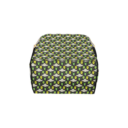 Alien UFO Pattern Diaper Bag Backpack