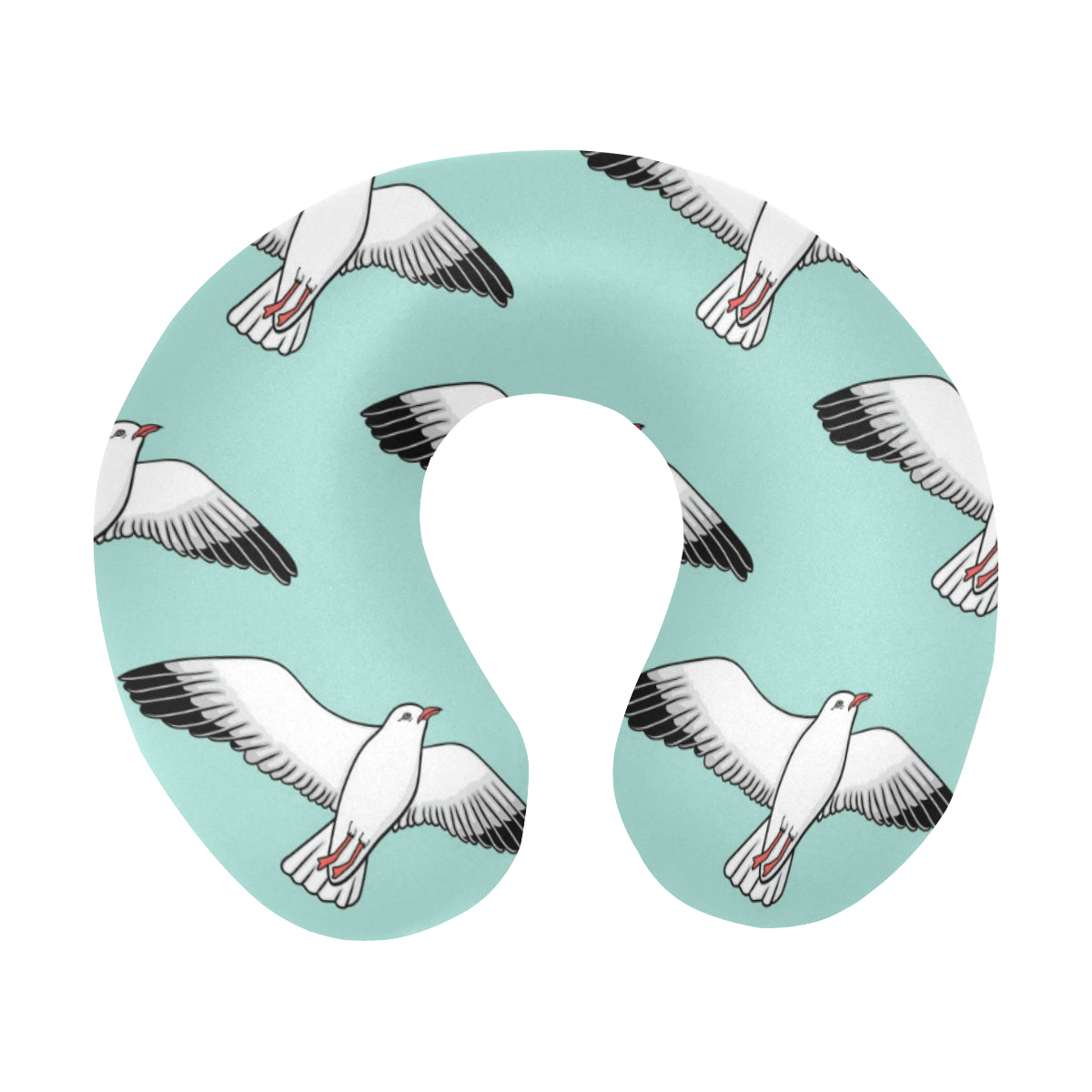 Pigeon Pattern Print Design 02 U-Shaped Travel Neck Pillow
