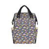 Camper Pattern Print Design 04 Diaper Bag Backpack