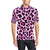 Pink Leopard Print Men Polo Shirt