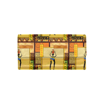 African Girl Design Women's Trifold Wallet