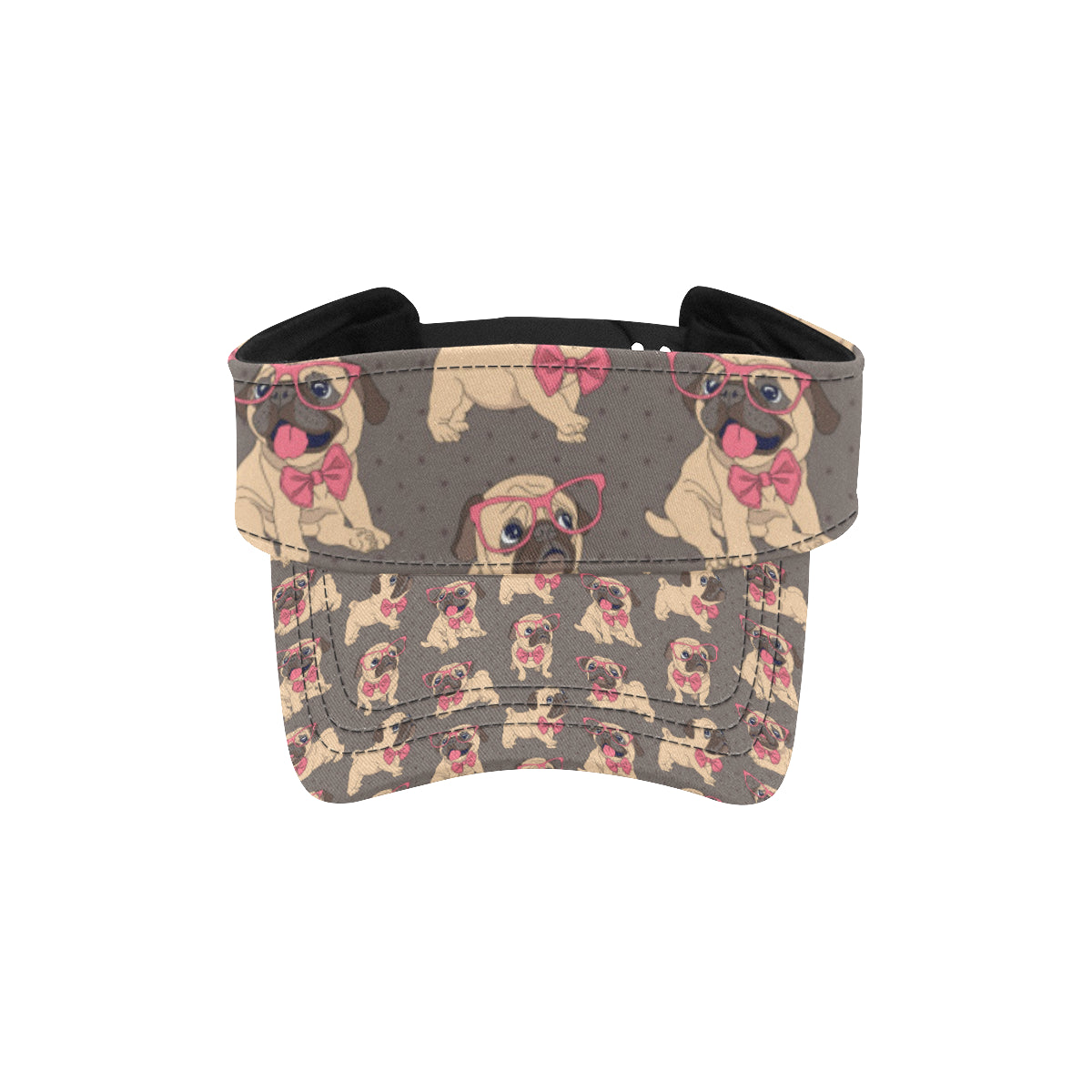 Pug Pattern Print Design A05 Unisex Sun Visor
