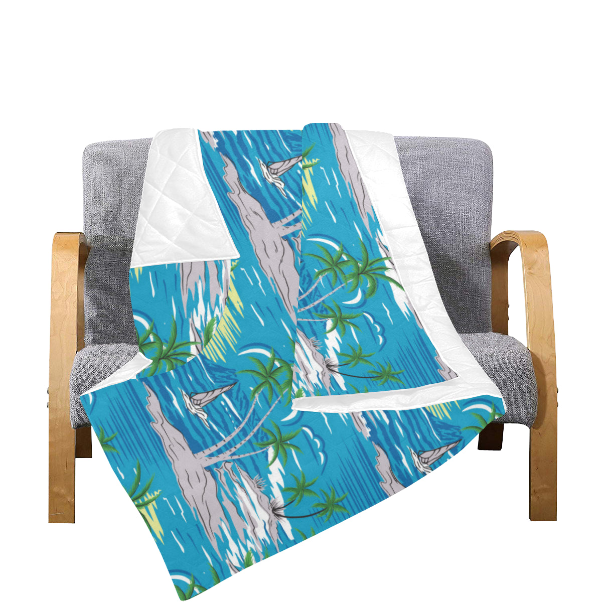 Palm Tree Beach Premium Quilt
