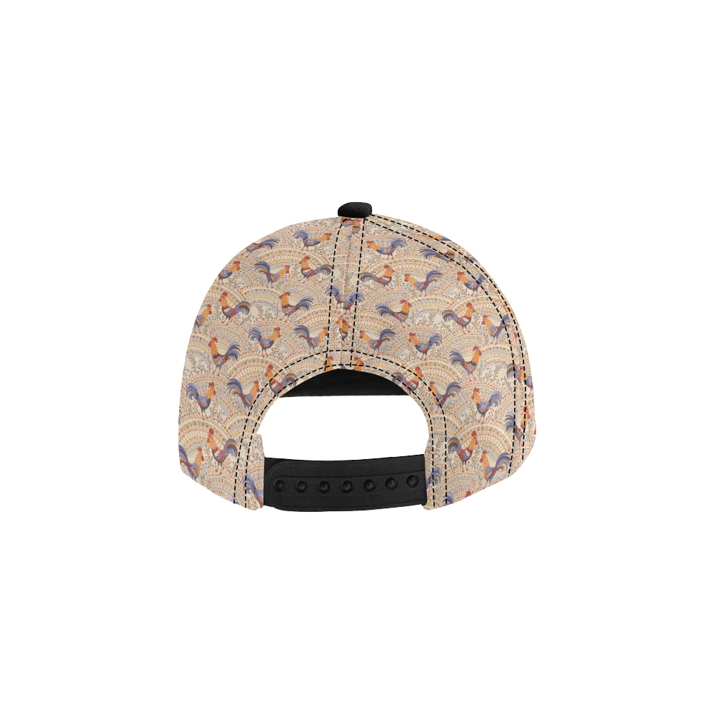 Chicken Boho Style Pattern Snapback Cap