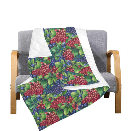 Grape Pattern Print Design GP02 Premium Quilt