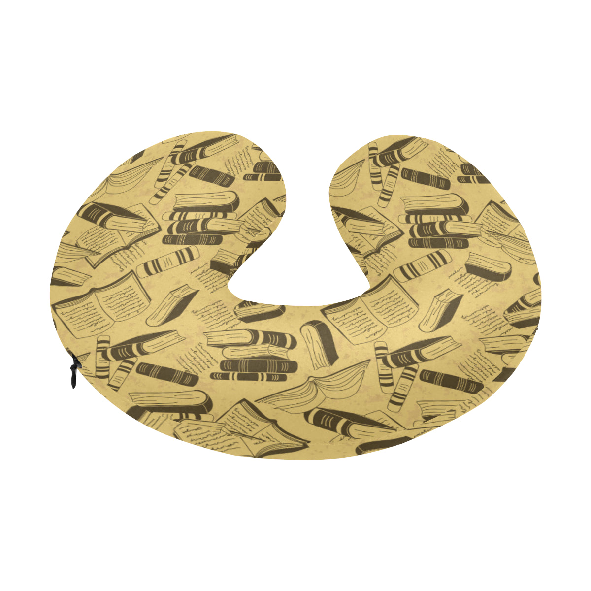 Book Pattern Print Design 02 U-Shaped Travel Neck Pillow