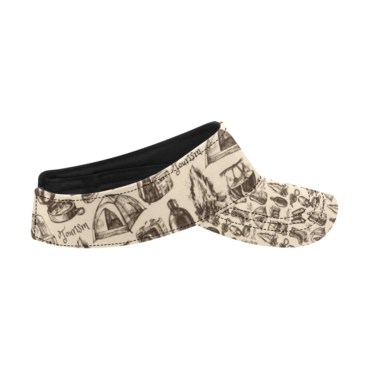 Camping Pattern Print Design 01 Unisex Sun Visor
