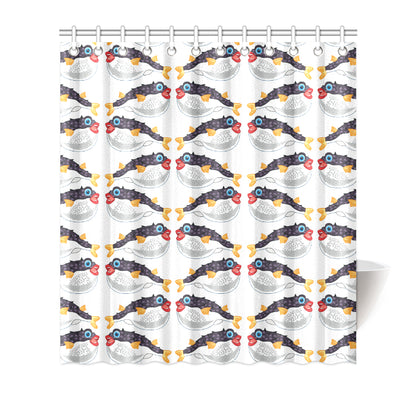 Fugu Pattern Print Design 03 Shower Curtain