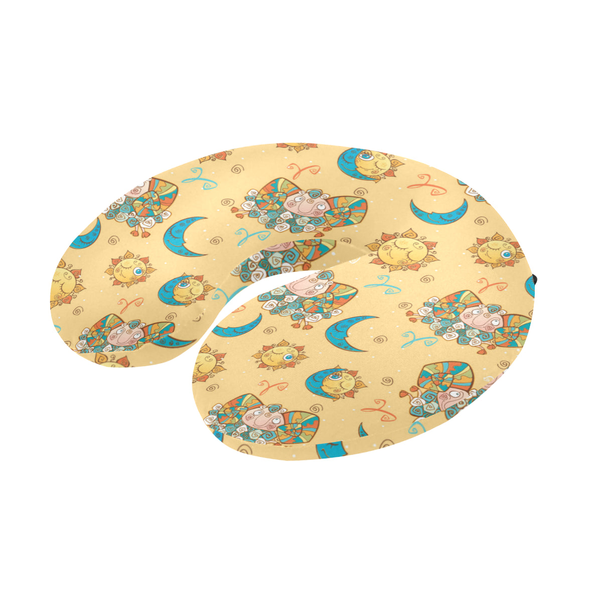 Aries Zodiac Pattern Print Design 03 U-Shaped Travel Neck Pillow