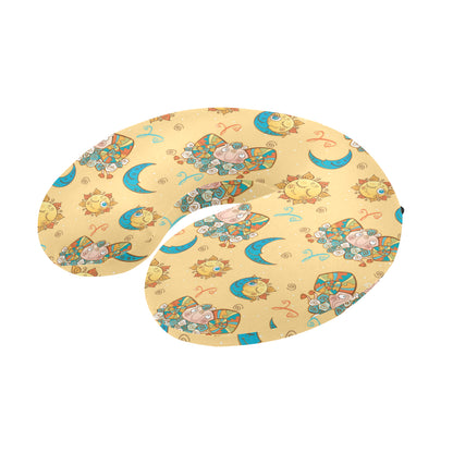 Aries Zodiac Pattern Print Design 03 U-Shaped Travel Neck Pillow