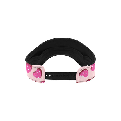 Heart Pink Pattern Print Design HE06 Unisex Sun Visor
