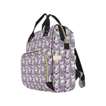 Chihuahua Happy Pattern Diaper Bag Backpack