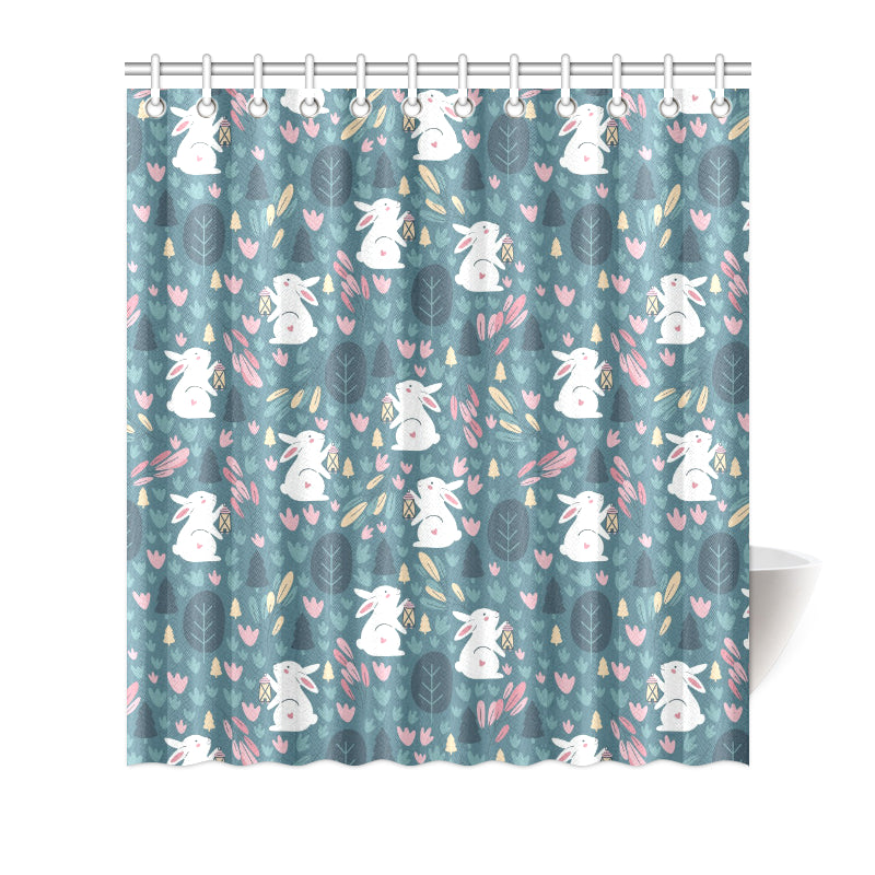 Rabbit Pattern Print Design RB013 Shower Curtain