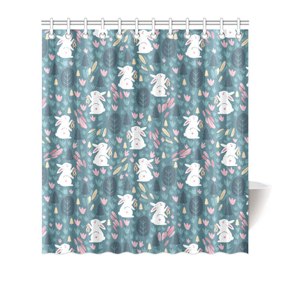 Rabbit Pattern Print Design RB013 Shower Curtain